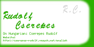 rudolf cserepes business card